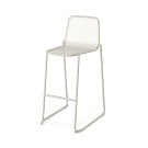 Veba - Mase tabouret de bar empilable en métal - Beige