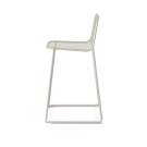 Veba - Mase tabouret de bar empilable en métal - Beige