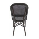 Veba - Paris chaise de bistrot en textile - Wengé-Mesh noir