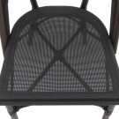 Veba - Paris chaise de bistrot en textile - Wengé-Mesh noir