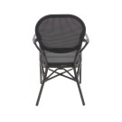 Veba - Tango chaise de bistrot en textile - Wengé-Mesh noir