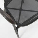 Veba - Tango chaise de bistrot en textile - Wengé-Mesh noir