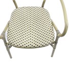 Veba - Tango chaise de bistrot en rotin - Bambou-Blanc/Noir