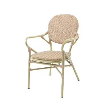 Veba - Tango chaise de bistrot en rotin - Bambou-Naturel