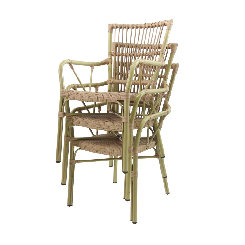 Veba - James chaise de bistrot en rotin - Bambou-Naturel