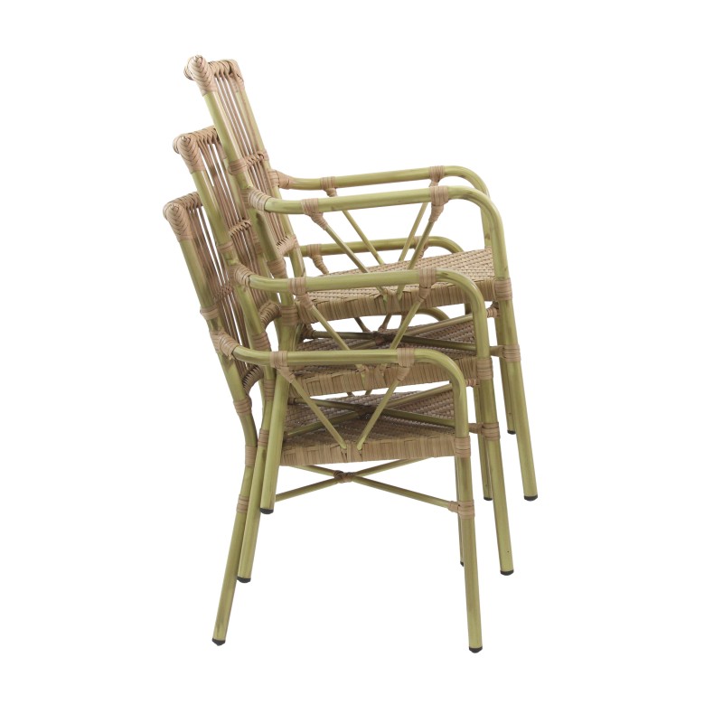 Veba - James chaise de bistrot en rotin - Bambou-Naturel