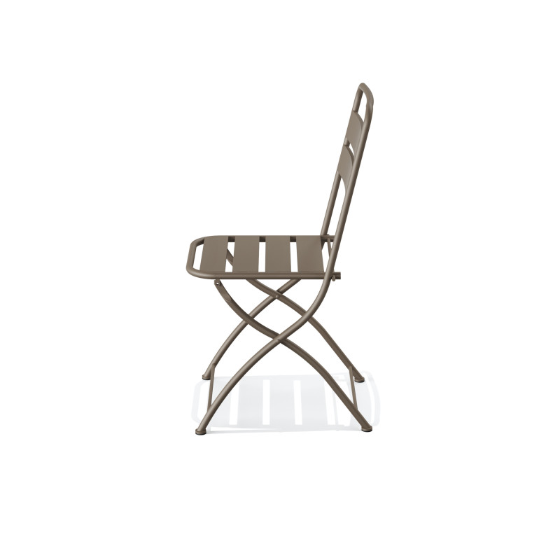 Veba - Breeze chaise de bistrot pliable en métal - Cappuccino