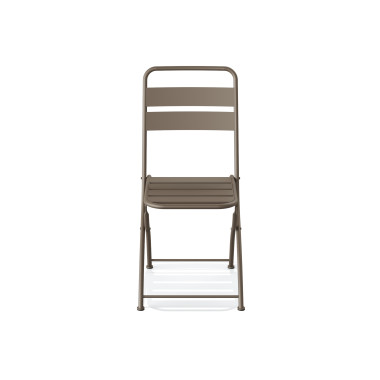Veba - Breeze chaise de bistrot pliable en métal - Cappuccino