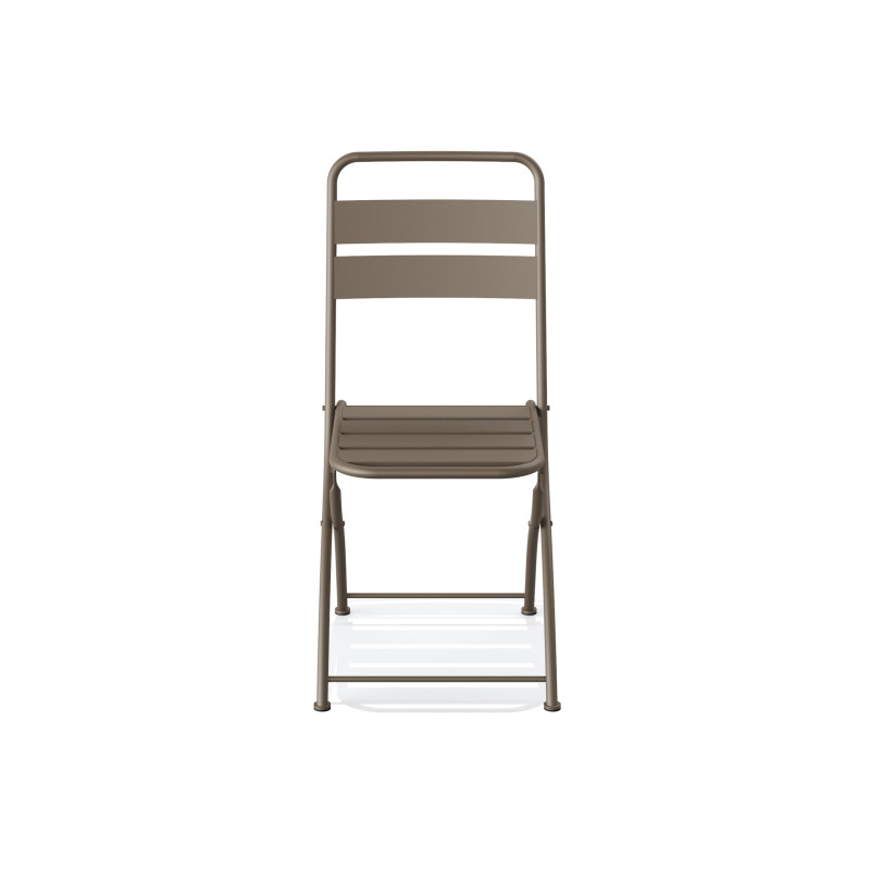 Veba - Breeze chaise de bistrot pliable en métal - Cappuccino