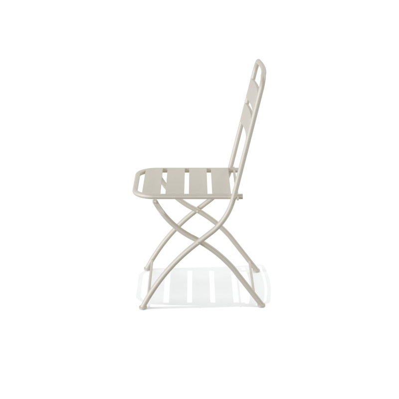 Veba - Breeze chaise de bistrot pliable en métal - Beige