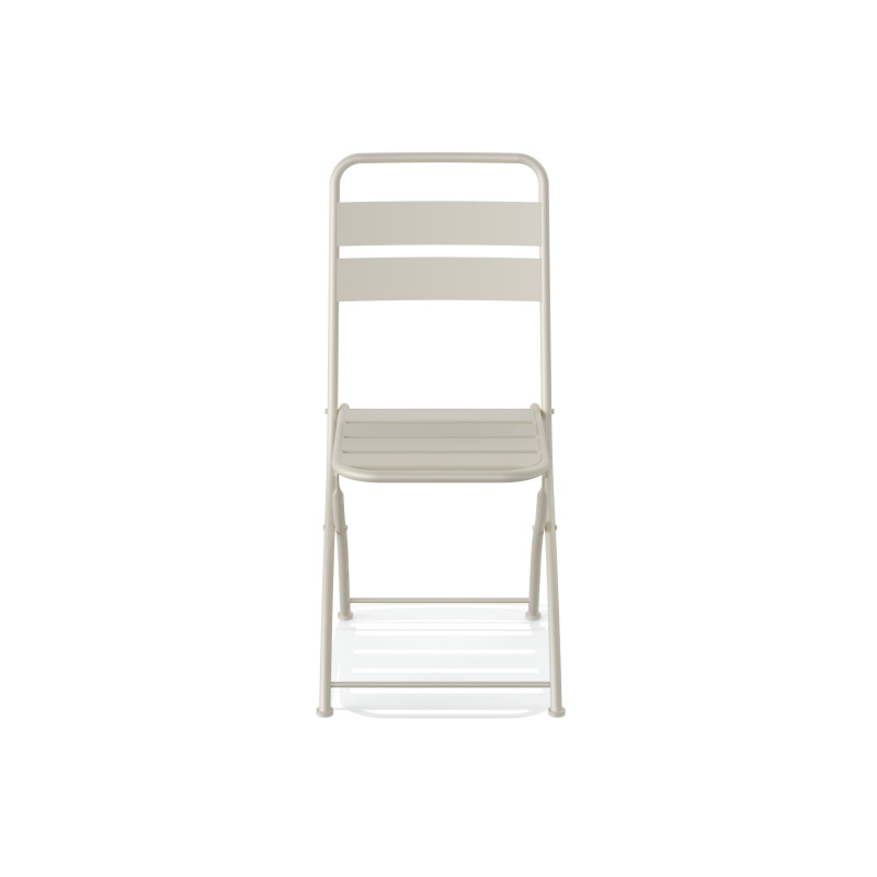 Veba - Breeze chaise de bistrot pliable en métal - Beige