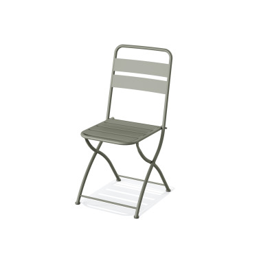 Veba - Breeze chaise de bistrot pliable en métal - Vert