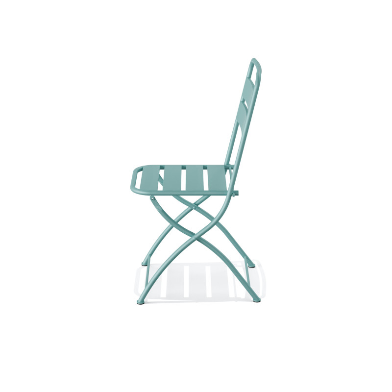 Veba - Breeze chaise de bistrot pliable en métal - Bleu