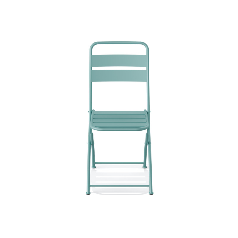 Veba - Breeze chaise de bistrot pliable en métal - Bleu