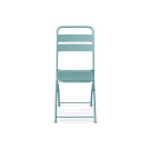 Veba - Breeze chaise de bistrot pliable en métal - Bleu