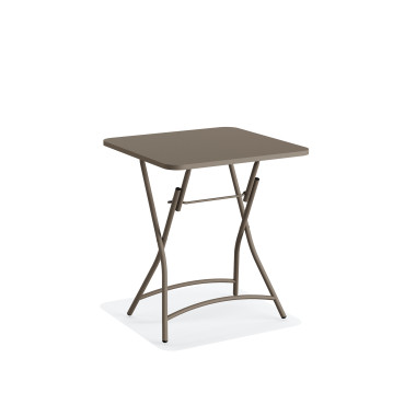 Veba - Breeze table de bistrot pliable en métal - Cappuccino