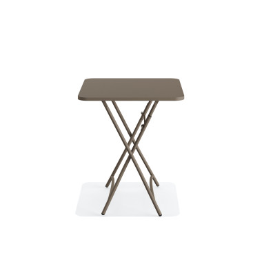 Veba - Breeze table de bistrot pliable en métal - Cappuccino