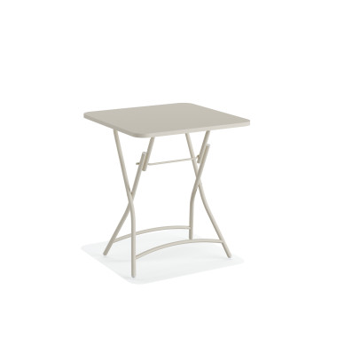 Veba - Breeze table de bistrot pliable en métal - Beige