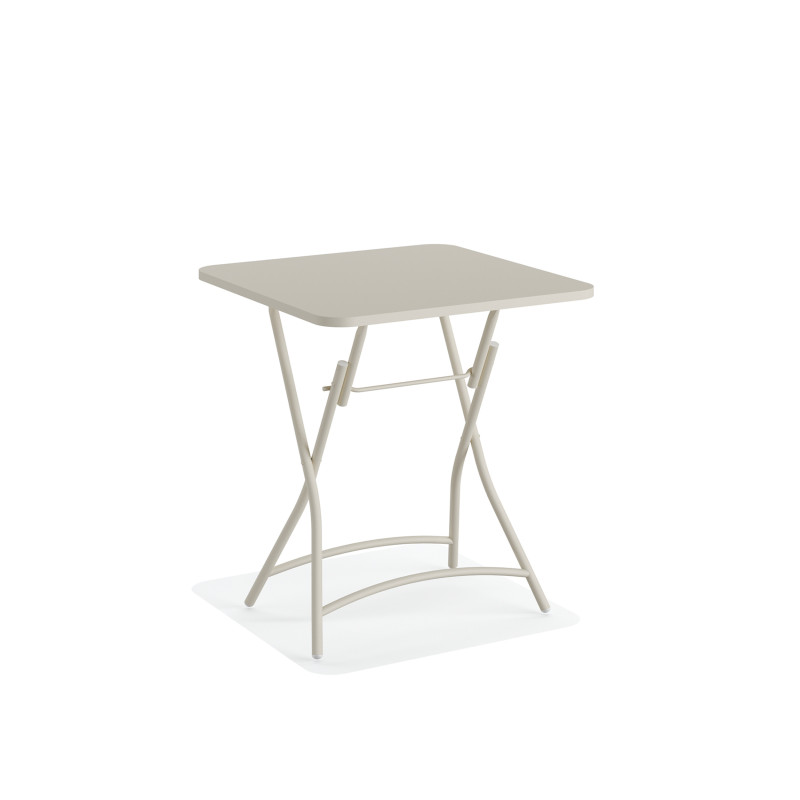 Veba - Breeze table de bistrot pliable en métal - Beige