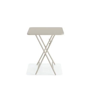 Veba - Breeze table de bistrot pliable en métal - Beige
