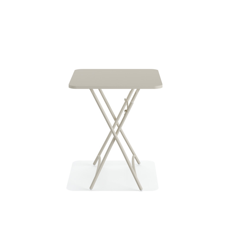 Veba - Breeze table de bistrot pliable en métal - Beige
