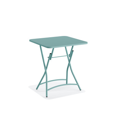 Veba - Breeze table de bistrot pliable en métal - Bleu