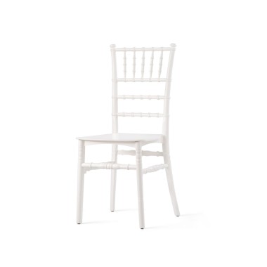 Veba - Tiffany chaise empilable Blanc, Polypropylène incassable,