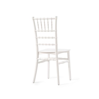Veba - Tiffany chaise empilable Blanc, Polypropylène incassable,