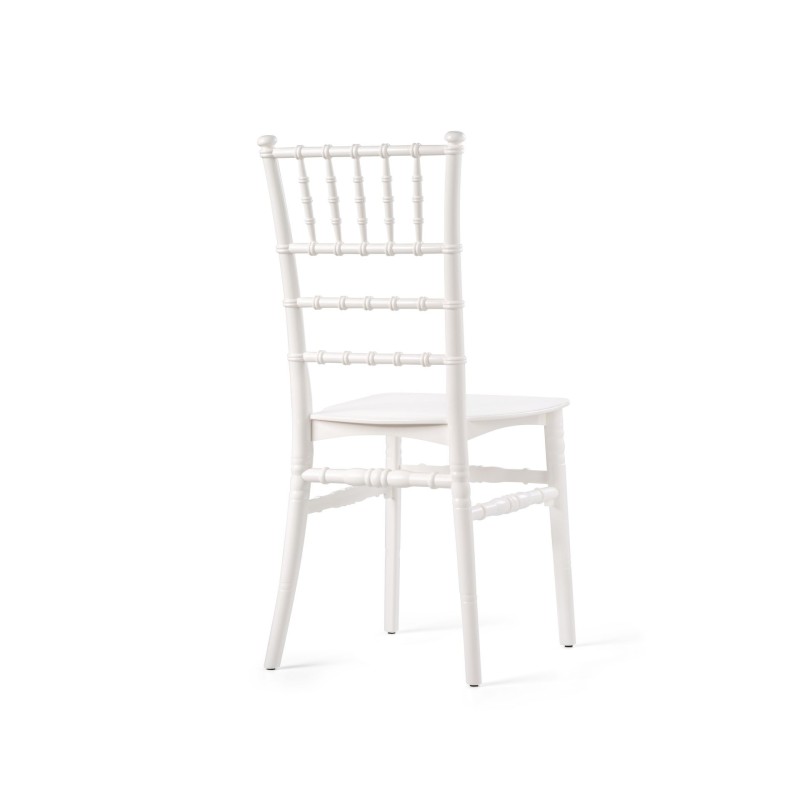 Veba - Tiffany chaise empilable Blanc, Polypropylène incassable,