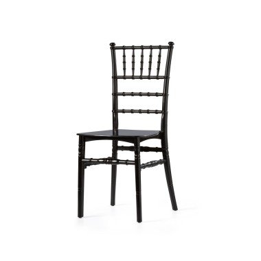 Veba - Tiffany chaise empilable Noir Polypropylène incassable,