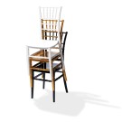 Veba - Tiffany chaise empilable Noir Polypropylène incassable,