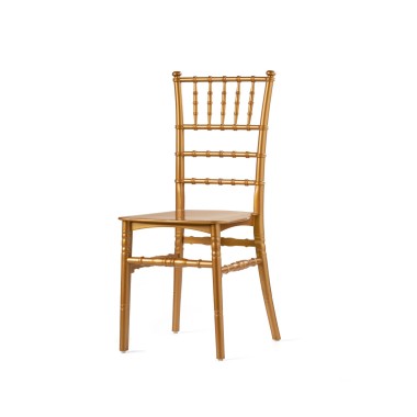 Veba - Tiffany chaise empilable Or Polypropylène incassable