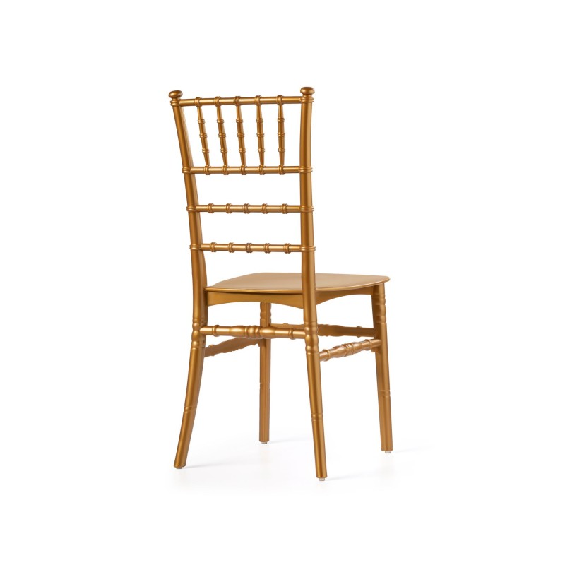 Veba - Tiffany chaise empilable Or Polypropylène incassable