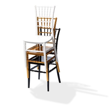 Veba - Tiffany chaise empilable Or Polypropylène incassable