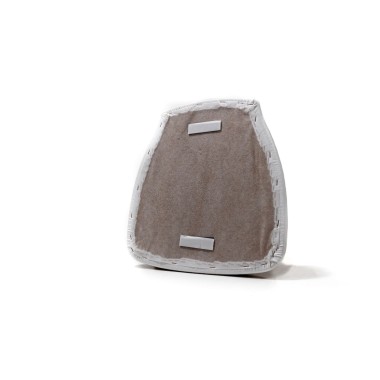 Veba - Galette de chaise en cuir synthétique Blanc