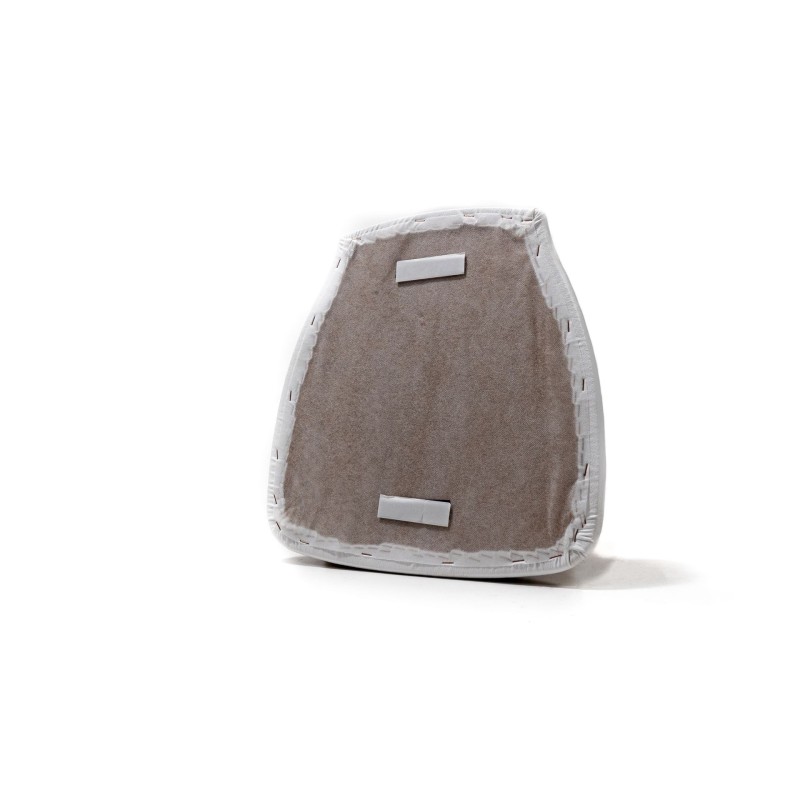 Veba - Galette de chaise en cuir synthétique Blanc
