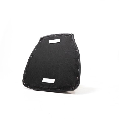 Veba - Galette de chaise en cuir synthétique Noir