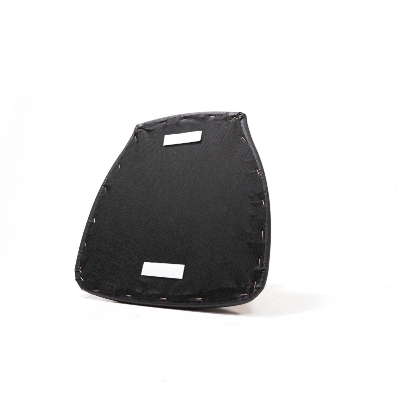 Veba - Galette de chaise en cuir synthétique Noir