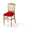 Veba - Galette de chaise en velours Bordeaux pour chaise