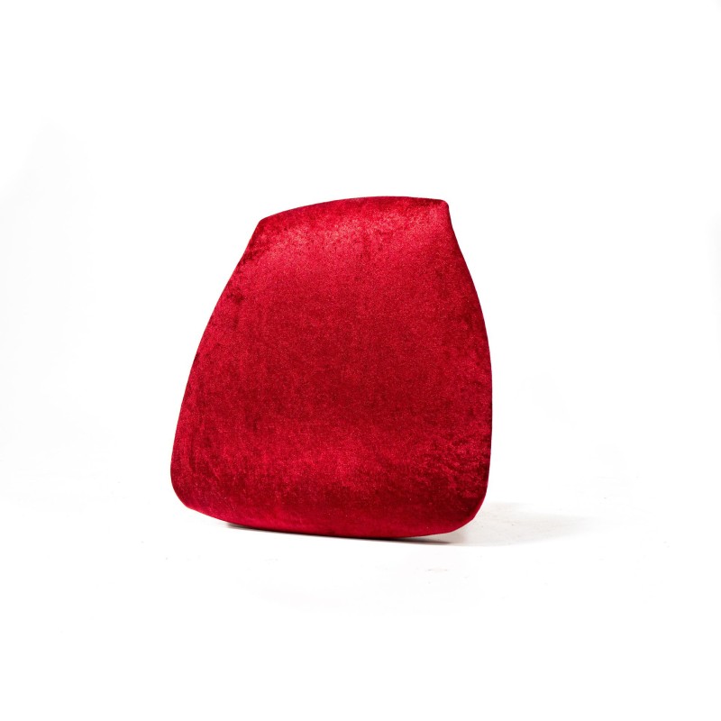 Veba - Galette de chaise en velours Bordeaux pour chaise