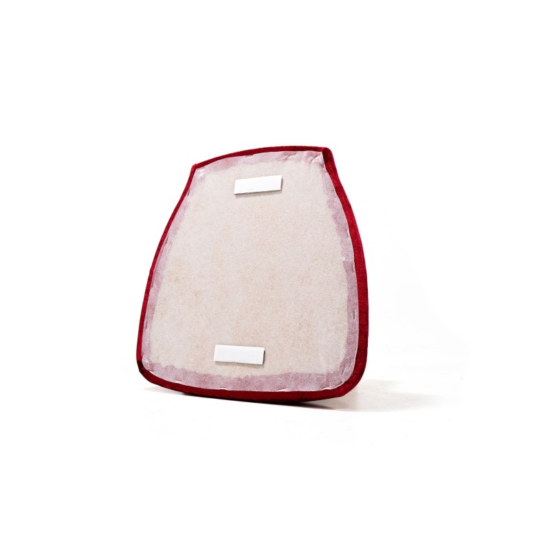 Veba - Galette de chaise en velours Bordeaux pour chaise