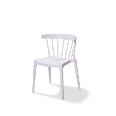 Veba - Windson chaise empilable Blanc Polypropylène