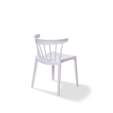 Veba - Windson chaise empilable Blanc Polypropylène