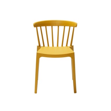 Veba - Windson chaise empilable Jaune ocre, Polypropylène