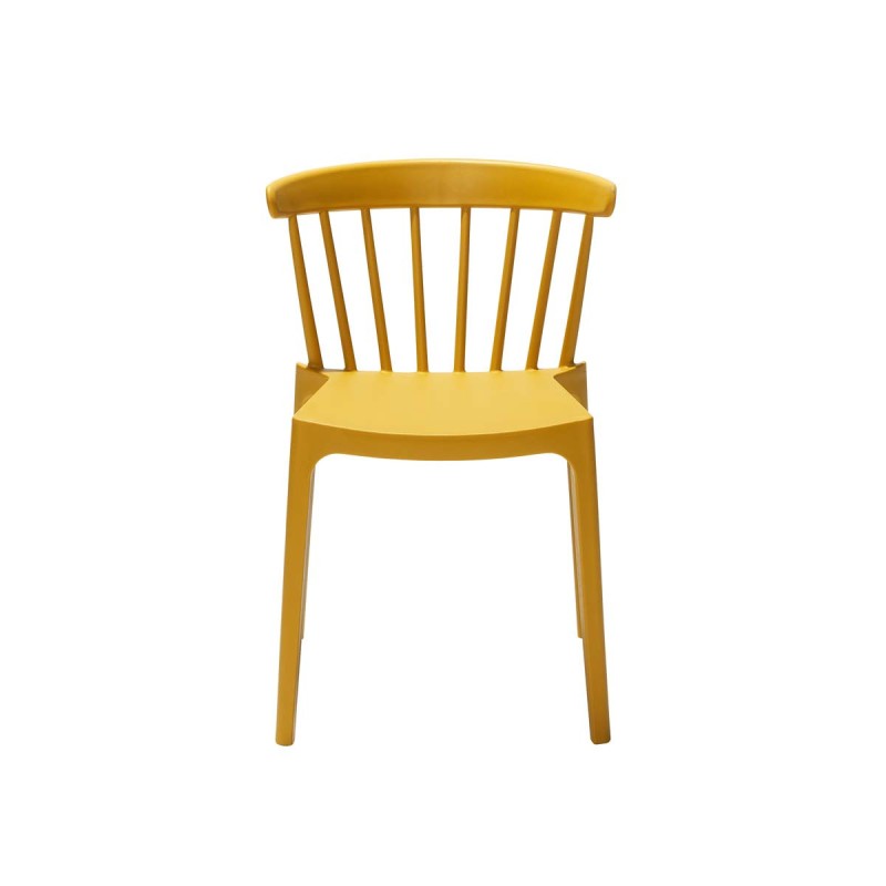 Veba - Windson chaise empilable Jaune ocre, Polypropylène