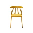 Veba - Windson chaise empilable Jaune ocre, Polypropylène