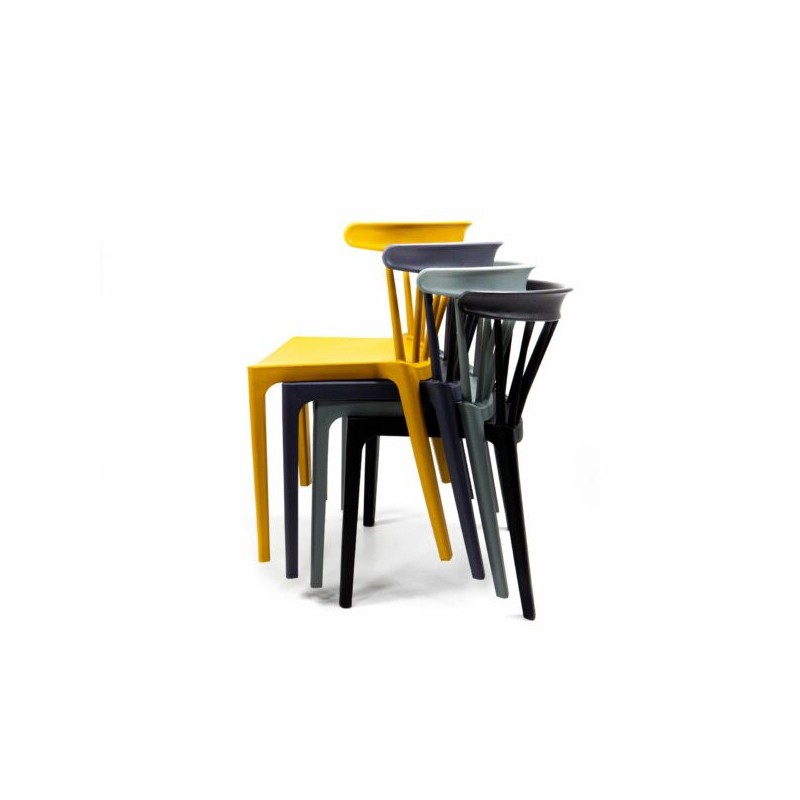 Veba - Windson chaise empilable Sable Polypropylène