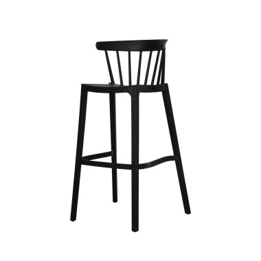 Veba - Windson tabouret de bar Noir Polypropylène