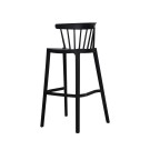 Veba - Windson tabouret de bar Noir Polypropylène