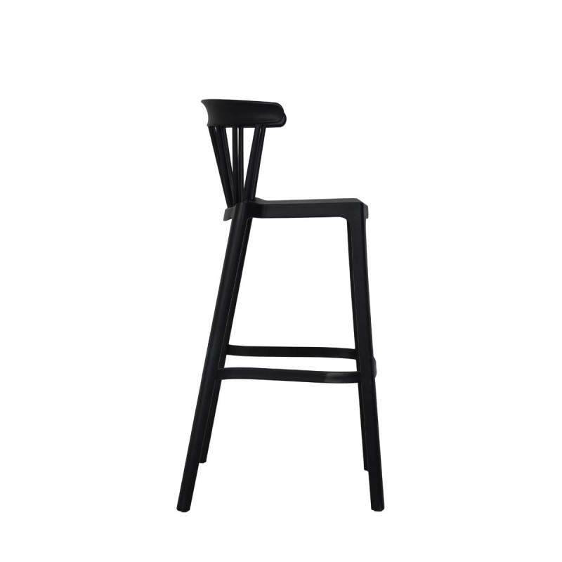 Veba - Windson tabouret de bar Noir Polypropylène
